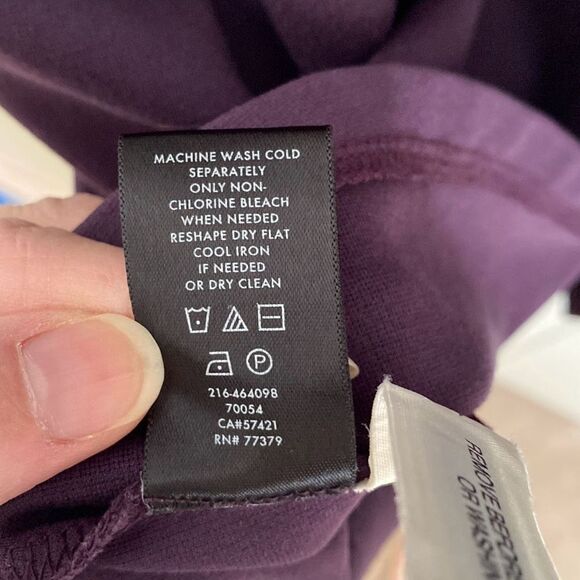 Ann Taylor Embroidered Sleeve Flare Dress V Neck Purple Plum‎ Size XS - Picture 8 of 8